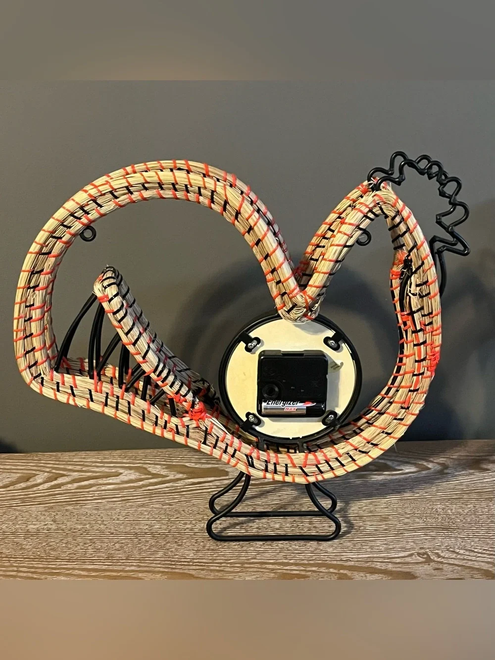 Sweetgrass Rooster Clock